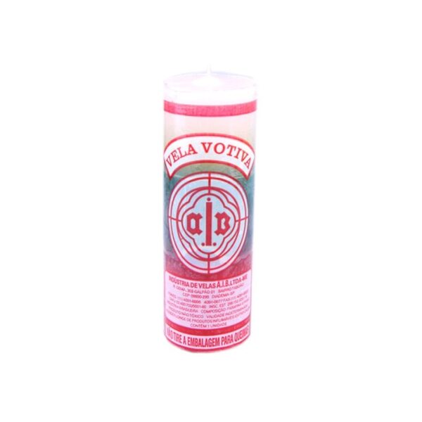 Vela Votiva branco/verde/vermelho