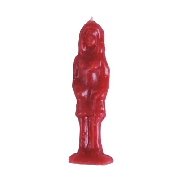 VELA FORMA MULHER VERMELHO