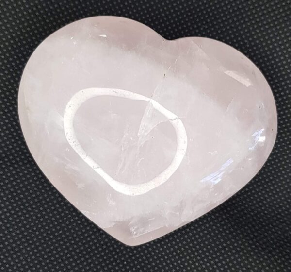 Coraçao Quartzo Rosa 6,5x7cm