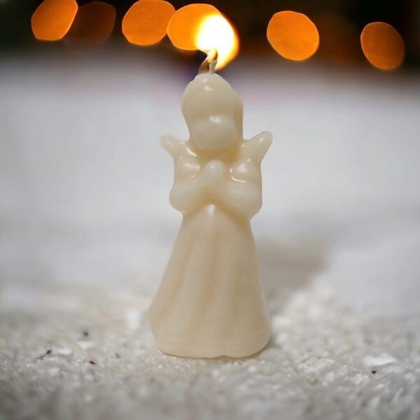 Vela forma anjo a guarda 11,5cm Branca