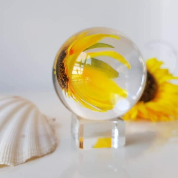 Bola de cristal com suporte 50mm