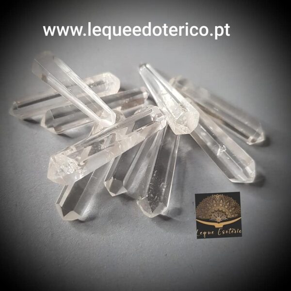 Ponta de Cristal biterminado 3/3,5cm