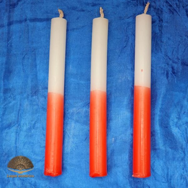 Vela 15cm Branca vermelha 1 kg