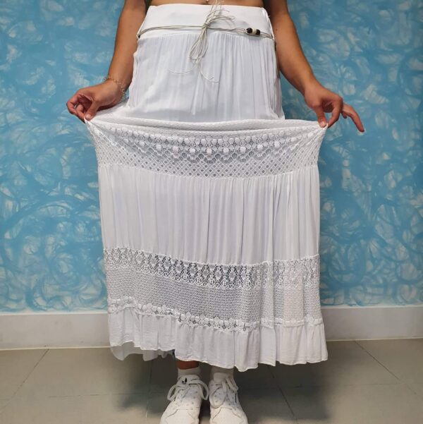 Saia Branca Renda