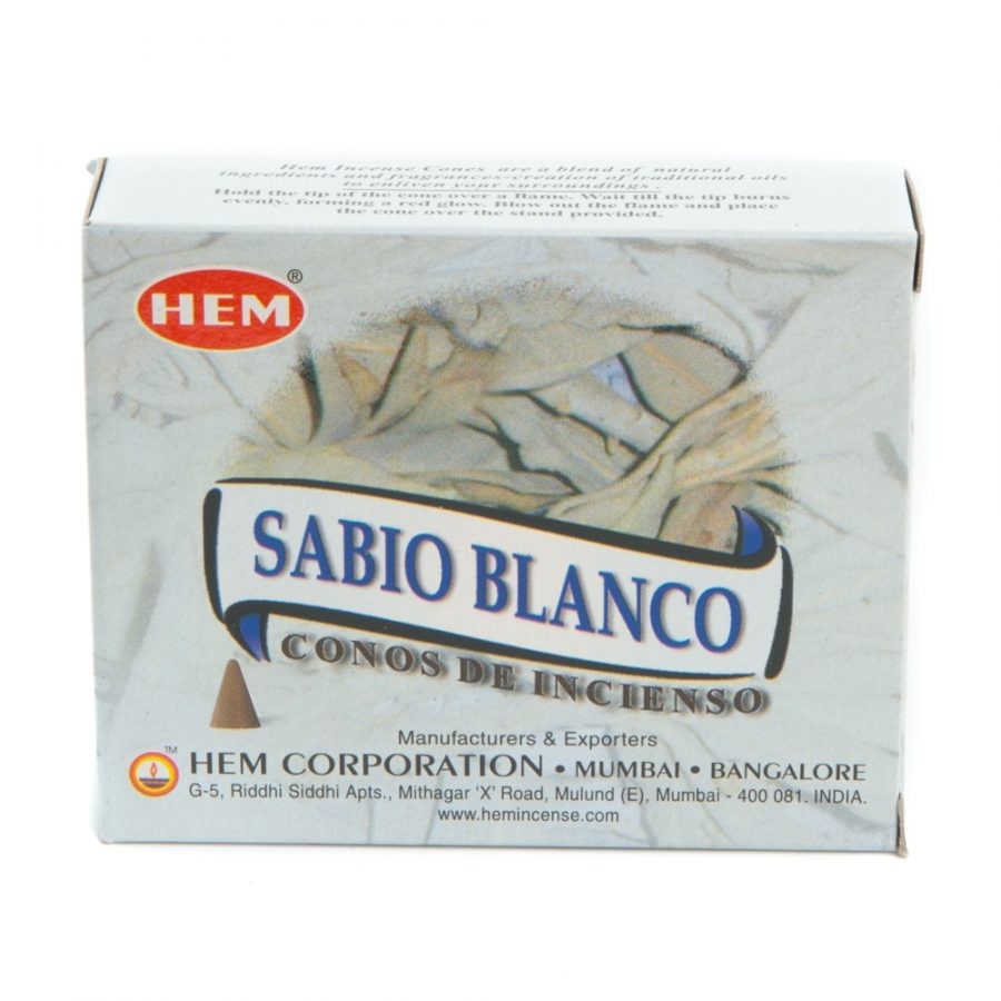 Incenso cone White sage