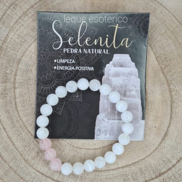 Puls. Selenita com quartzo rosa