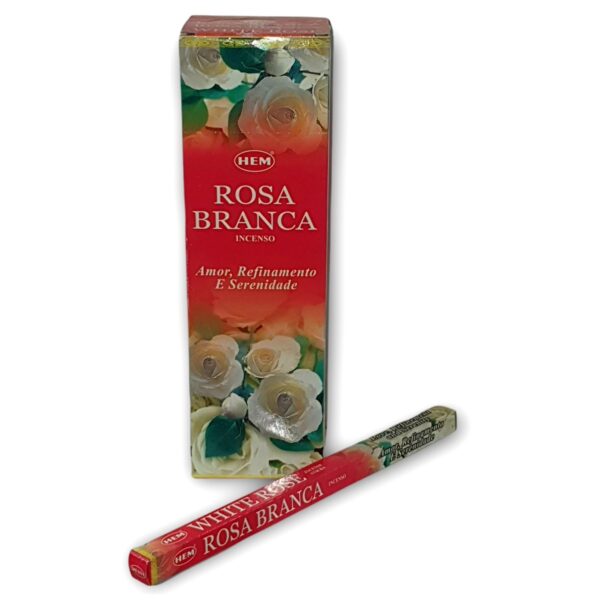 Incenso Rosa Branca Caixa 25 uni.