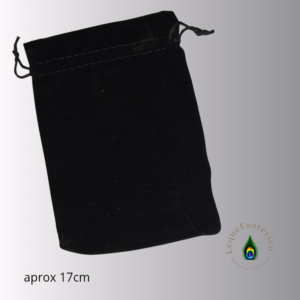 Bolsa de Veludo Preta com Cordão – Aprox. 17 cm