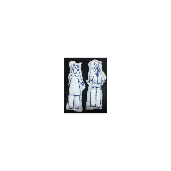 Boneco pano casal branco