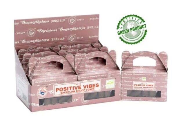 Positive vibes backflow dhoop cones