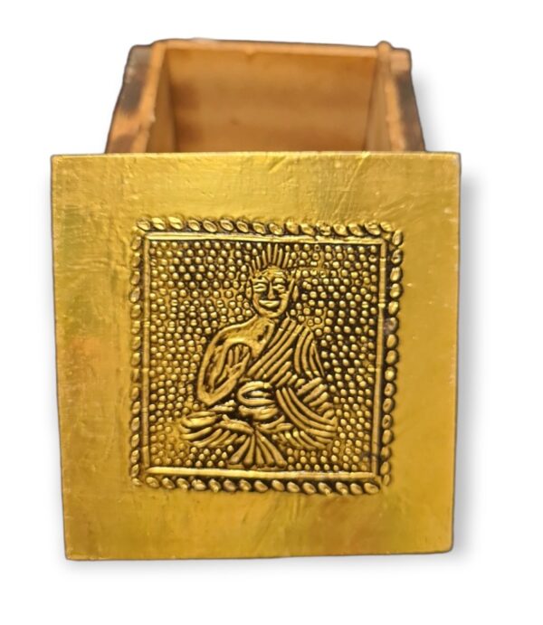 Caixa de Madeira Buda 7,5X10X7,5cm