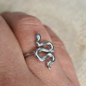 anel aço serpente