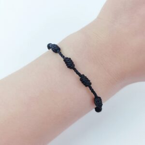 Pulseira 7 nós kabbalah Preta