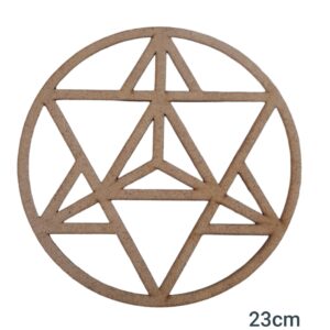 Simbolo Merkaba Madeira 23cm