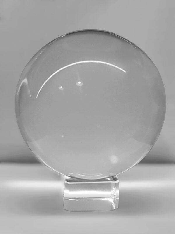 Bola de cristal com suporte 100mm