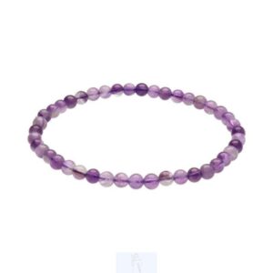 Pulseira de Ametista 4 mm – Pedra Natural
