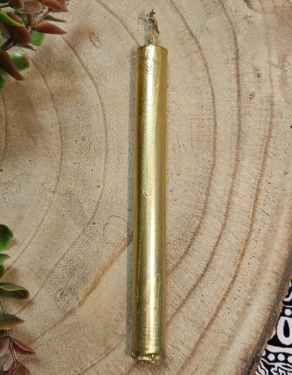Vela 15cm Dourada