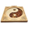 Simbolo madeira e âmbar ying yang 11cm