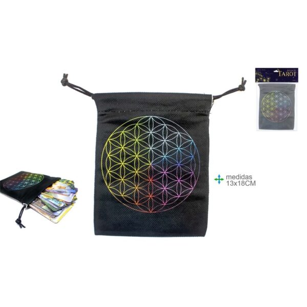 Bolsa Tarot Flor da vida 13x18cm