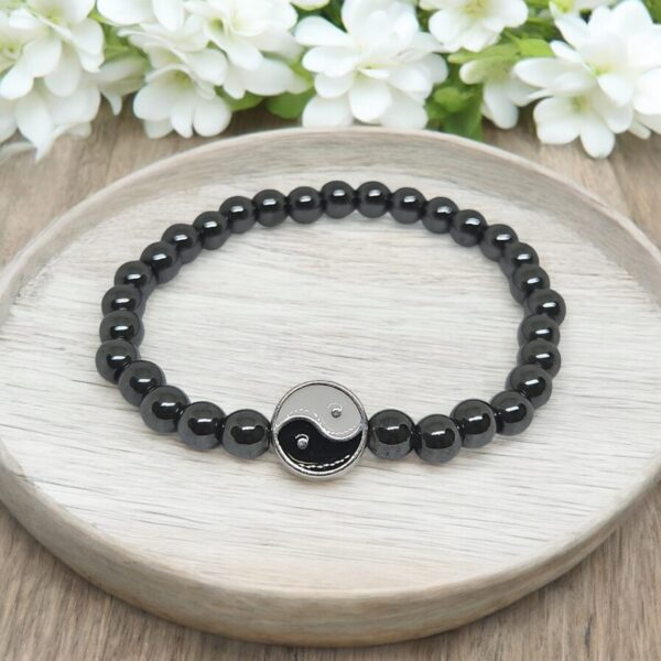 Pulseira Hematita Ying-Yang 6mm