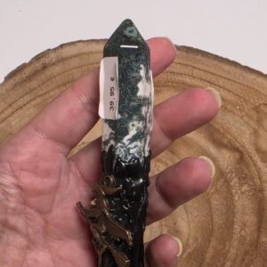 vassoura c bruxa c ponta agata musgo 21 cm