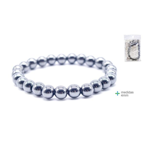Pulseira Hematita 4mm