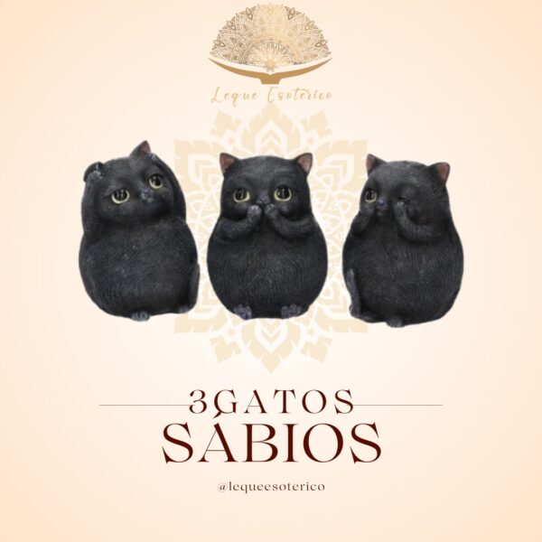 3 gatos sábios gordos 8,5cm