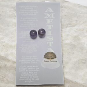 Brincos Ametista 10mm