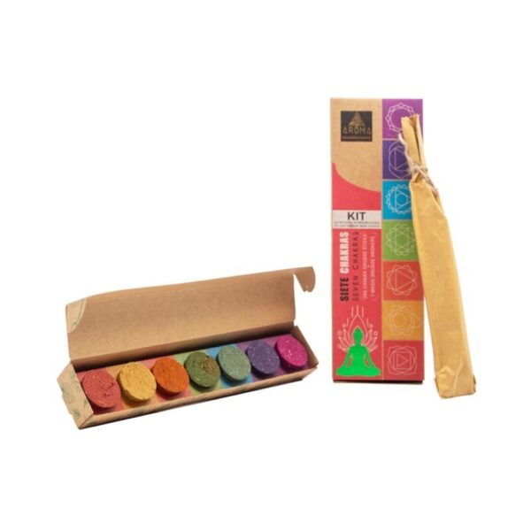 AROMA Smudge Kit 7 Chakras (20g Sticks+7 Magic Smokers)