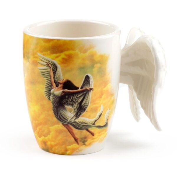 Caneca de Cerâmica con imagem e Asas de Anjo