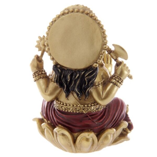 Ganesh Dourada e vermelha 16cm