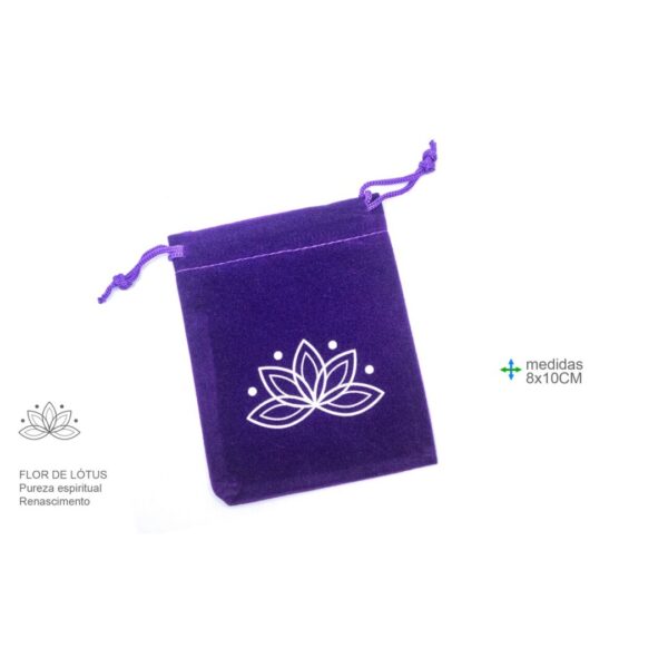 Bolsa flor lótus p/ Pedras 8x10cm