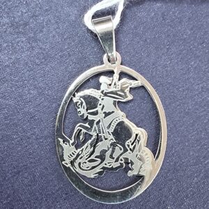 Pingente São Jorge em Prata – Proteção e Força Espiritual