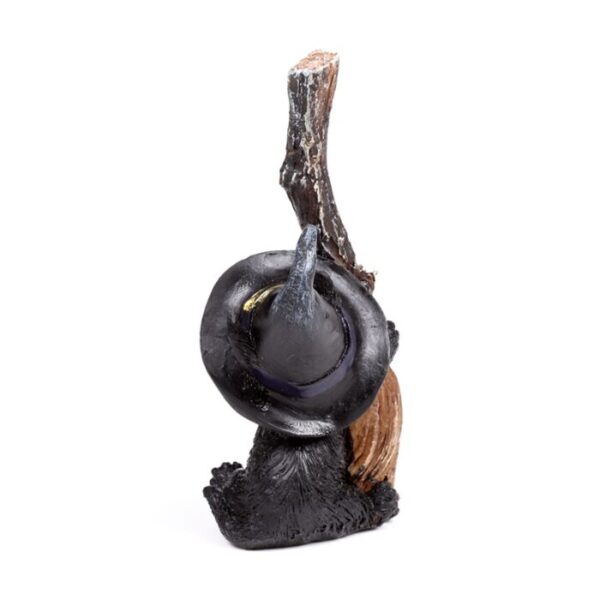 Gato preto bruxo com cabo de vassoura - Image 3