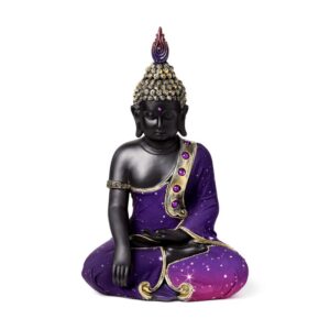 Buda tailandês meditação púrpura e preto