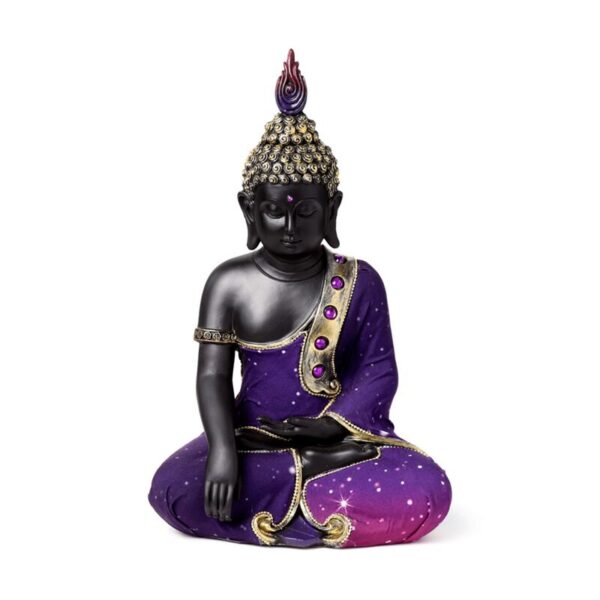 Buda tailandês meditação púrpura e preto