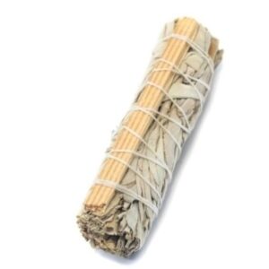 Tocha de Sálvia Branca com Pau Santo 11 cm – Limpeza Energética e Proteção