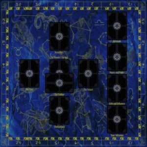 Toalha Esotérica Astrológica para Tarot – 75x75cm (Algodão)