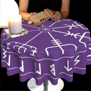 Toalha de Tarot 152 cm – Roxa com Símbolos Esotéricos