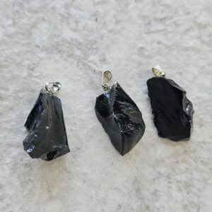 pend. Obsidiana Negra 2 a 3 cm