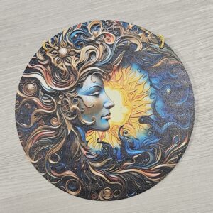 Quadro Sol e Lua 20cm