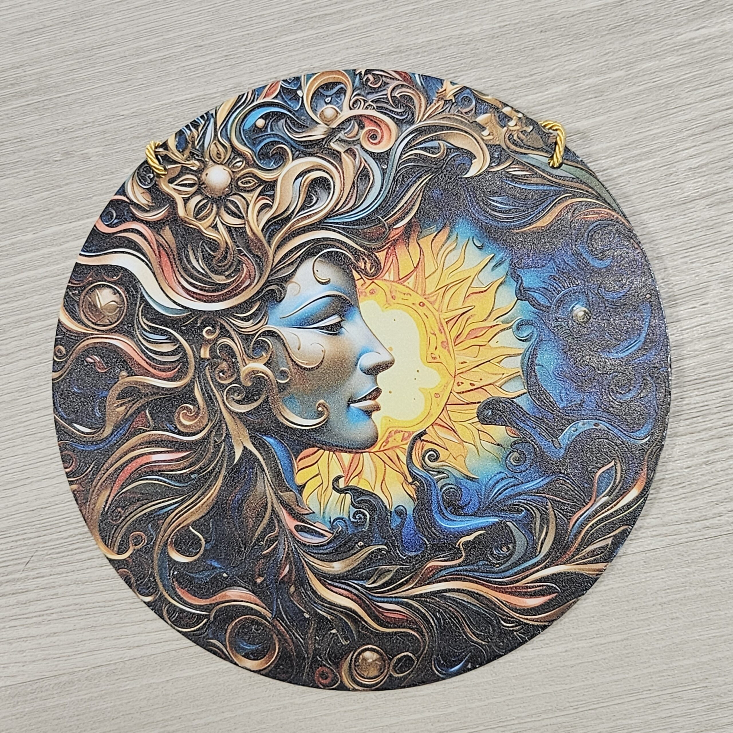 Quadro Sol e Lua 20cm
