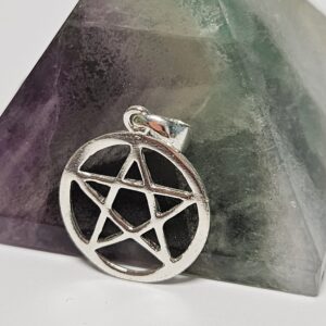 Pend Pentagrama prata 2.5cm