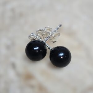 Brincos onix prata de Lei