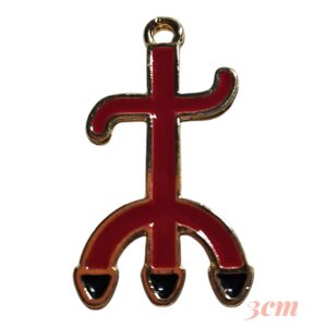 Pingente Tridente Pomba Gira Vermelho