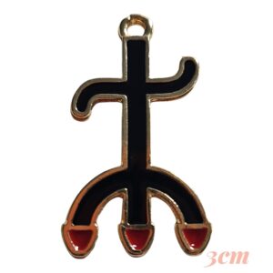 Pingente Tridente Pomba Gira preto