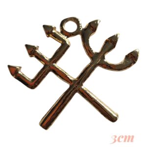 Tridente Exu Dourado 3cm