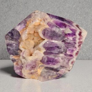 Ponta Ametista Chevron com Quartzo 345g