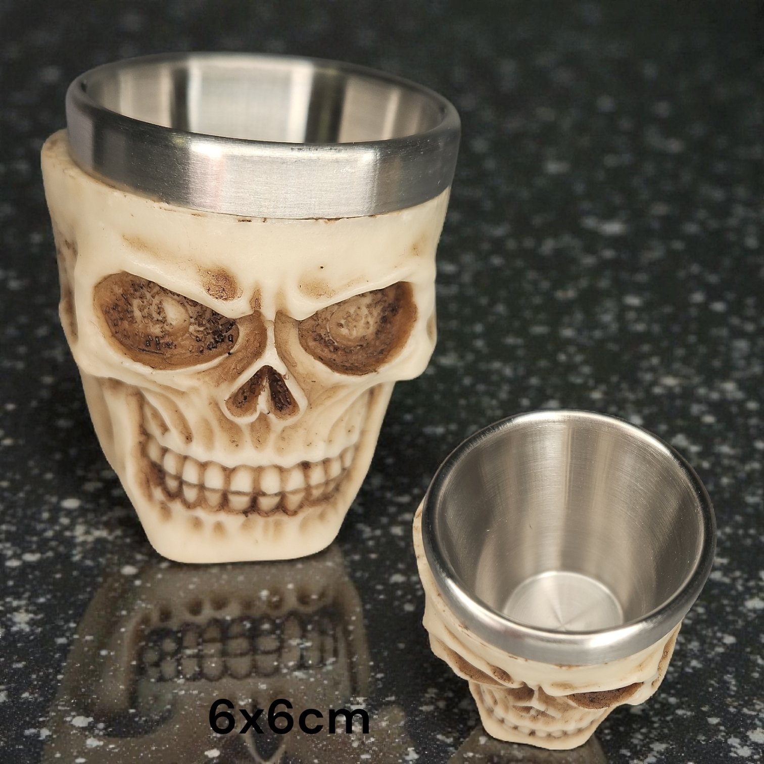 Copo Caveira Ritual (com interior em aço inox)
