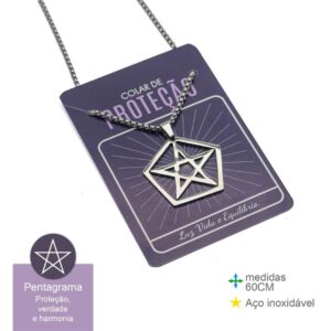 Colar Proteção 60cm Pentagrama
